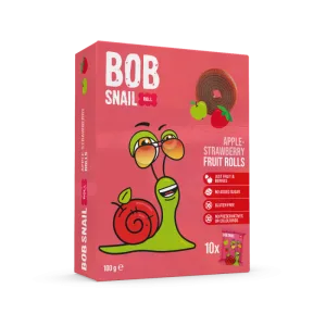 Rulou din mere si capsuni, 100g, Bob Snail