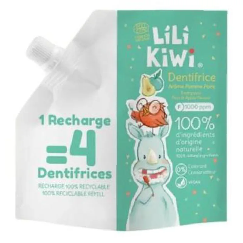 Rezerva Pasta de dinti pentru copii, 3-12 ani, Mar si para, 120 ml, Lilikiwi — preț și oferte