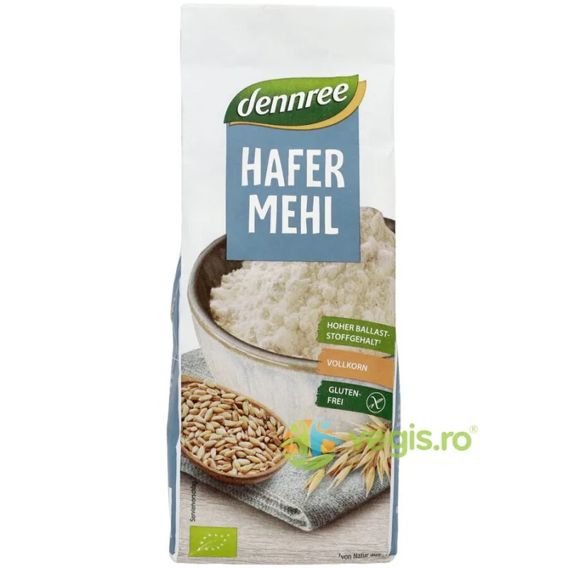 Faina Integrala de Ovaz fara Gluten Ecologica/Bio 400g Dennree — preț și oferte