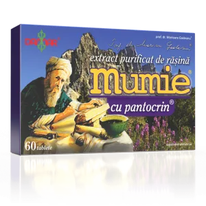 Extract purificat de rasina Mumie cu Pantocrin, 60 tablete, Damar