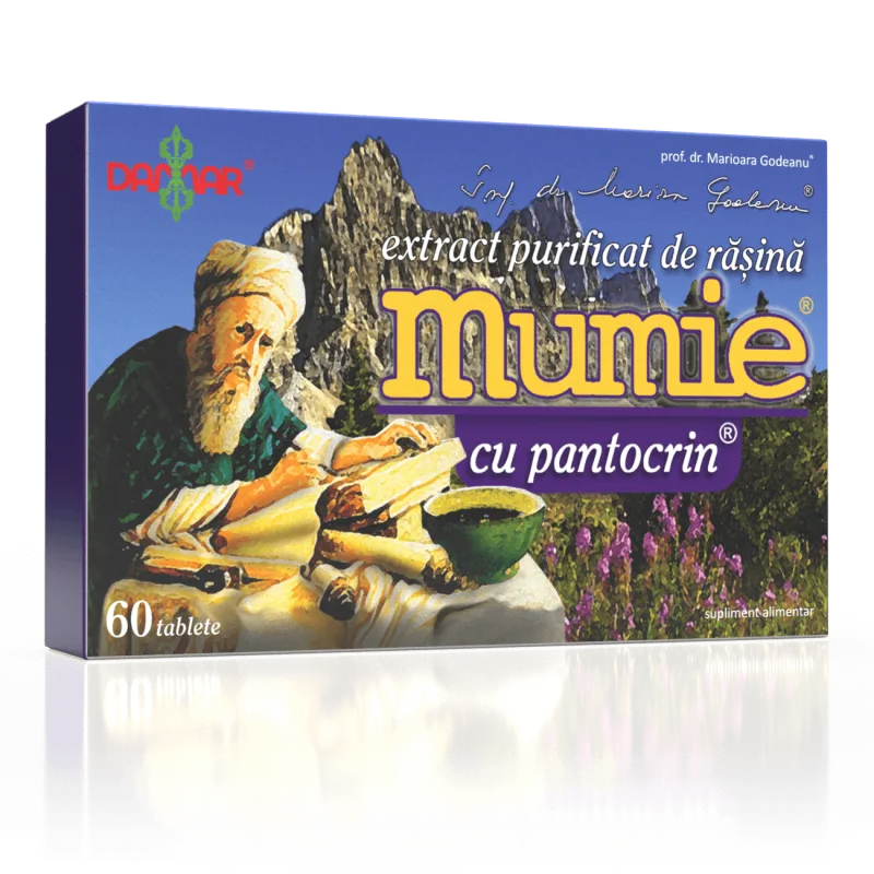 Extract purificat de rasina Mumie cu Pantocrin, 60 tablete, Damar Damar General Trading — preț și oferte