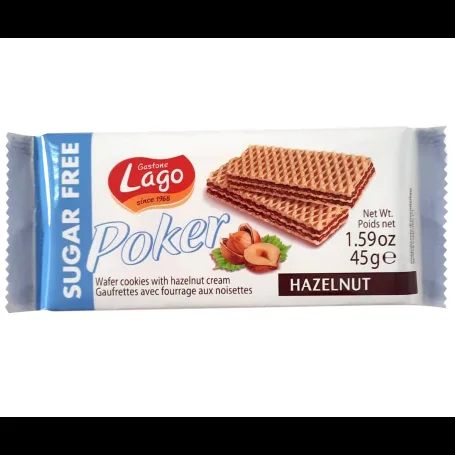 Napolitane cu crema de alune fara zahar, 45g, Lago — preț și oferte