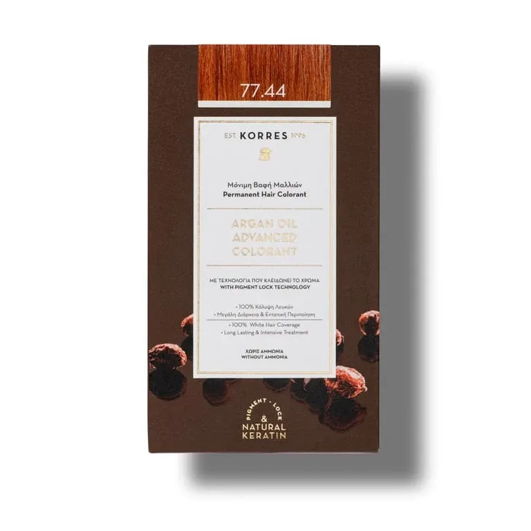Vopsea de par Argan Oil 77.44, 50ml, Korres — preț și oferte