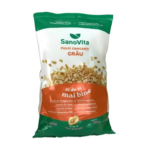 Fulgi de grau crispy, 250g, SanoVita