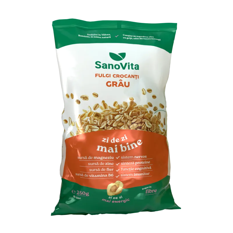 Fulgi de grau crispy, 250g, SanoVita — preț și oferte
