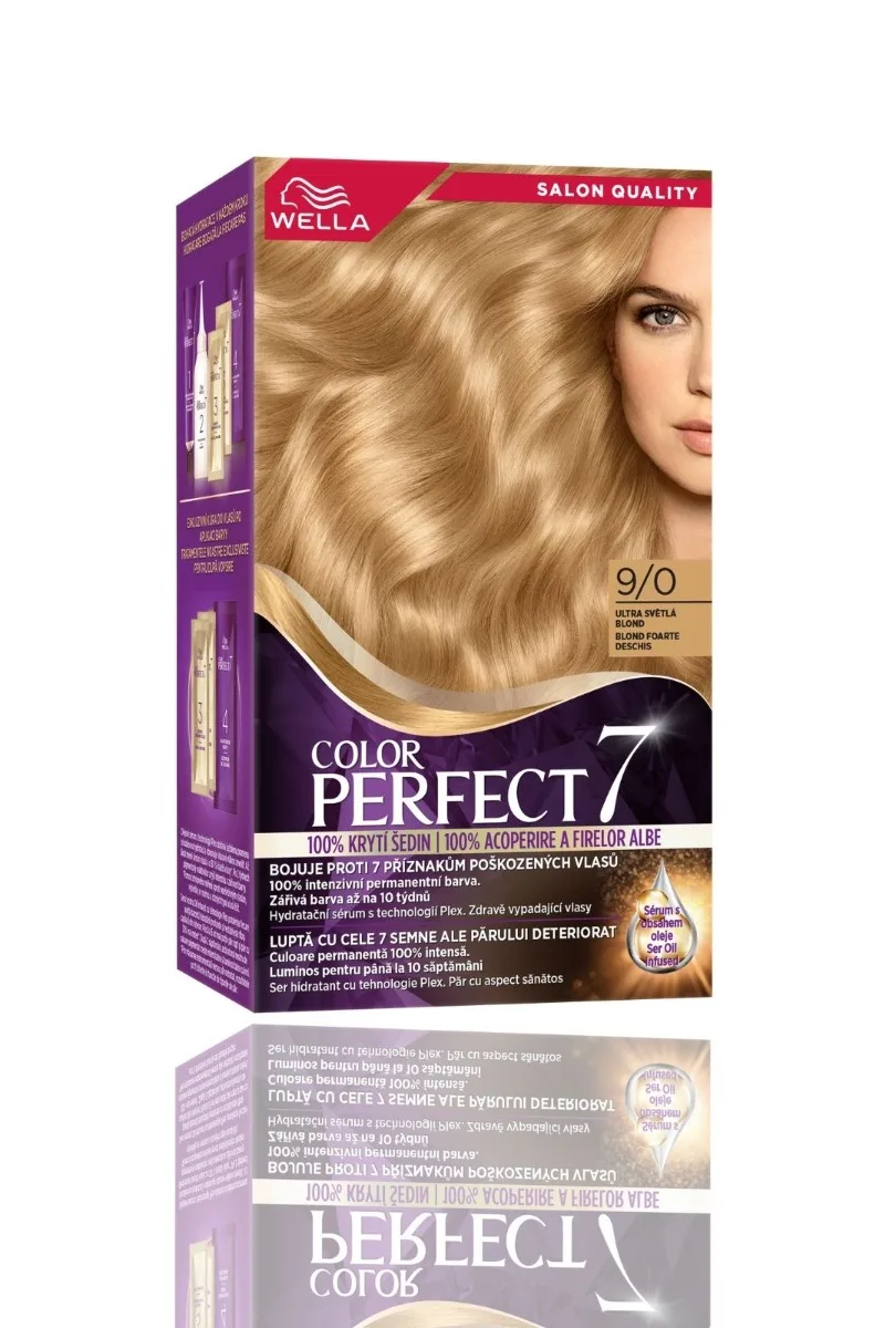 Vopsea de par permanenta Blond Foarte Deschis 9/0  Color Perfect, 135ml, Wella — preț și oferte