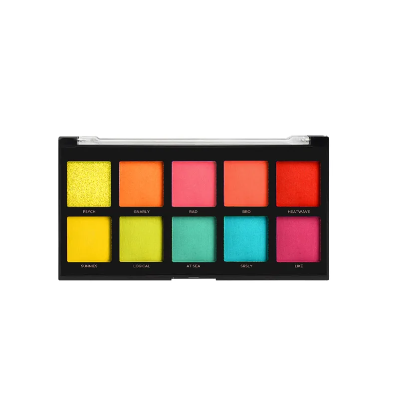 Paleta de farduri vegane cu 10 nuante Neon, 103g, Profusion Cosmetics — preț și oferte