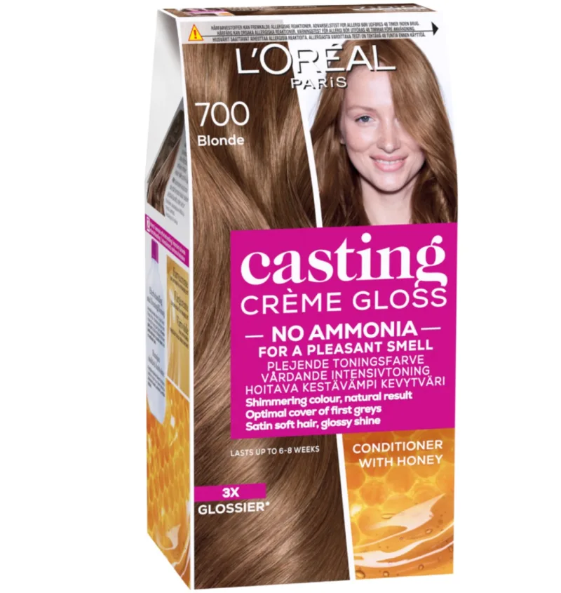 Vopsea de par semi-permanenta fara amoniac Casting Creme Gloss 700 Blonde, 180ml, L'Oreal Paris — preț și oferte