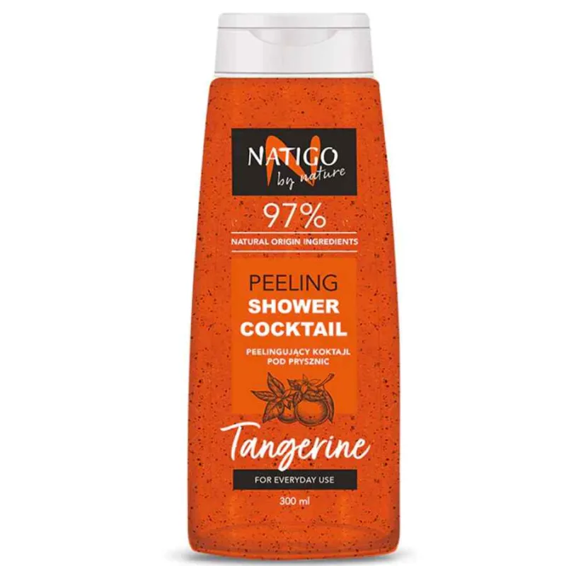 Gel de dus exfoliant cu extract de mandarine Cocktail, 300ml, Natigo By Nature — preț și oferte