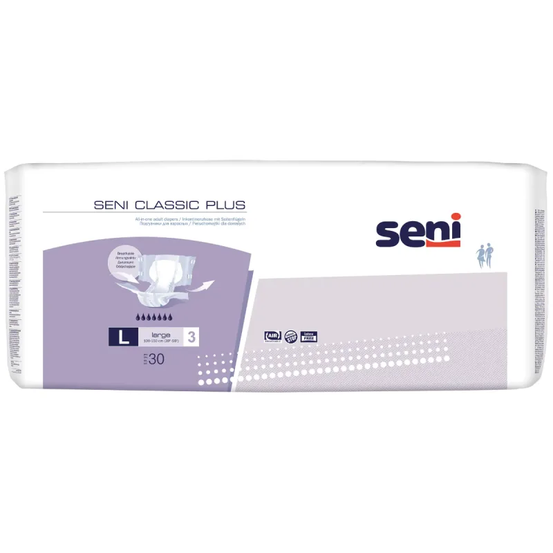Scutece pentru adulti Classic Plus Large, 30 bucati, Seni — preț și oferte