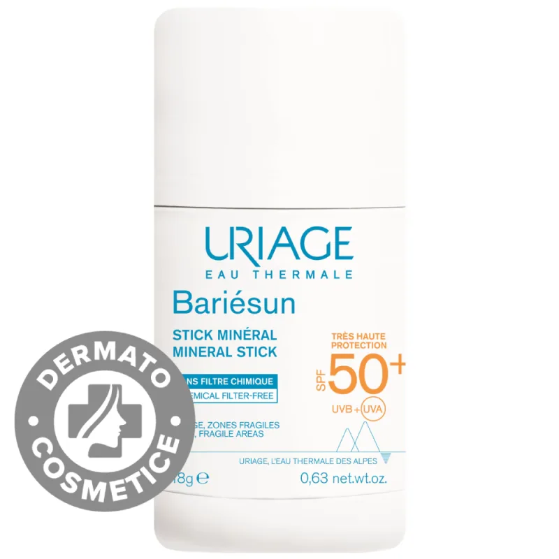 Stick mineral pentru protectie solara SPF50 Bariesun, 18g, Uriage — preț și oferte