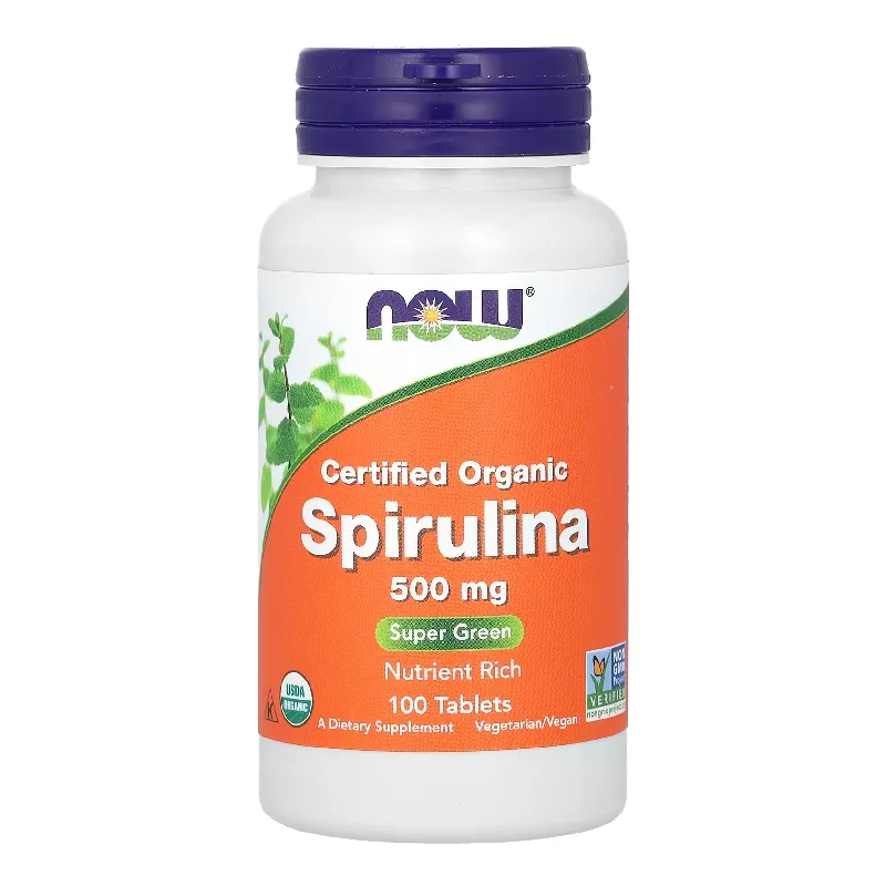 Spirulina Organica, 500 mg, 100 tablete, Now Foods — preț și oferte