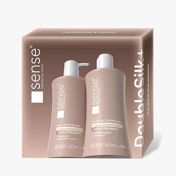 Sense Doublesilk + macadamia Set (Gel de dus 330ml + Sapun maini 330ML) Cahm Europe — preț și oferte