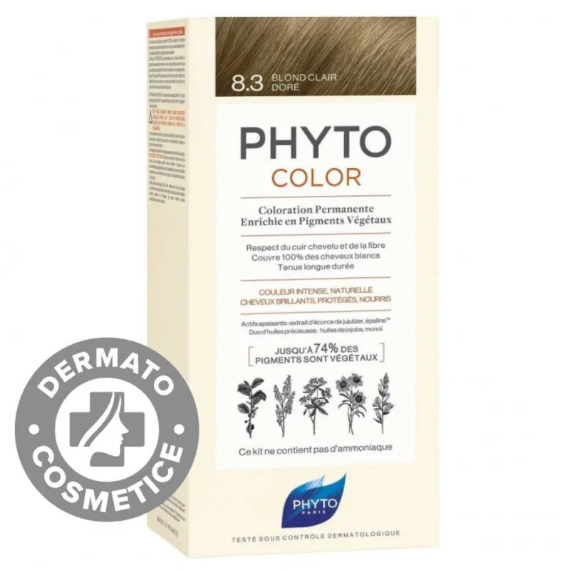 Vopsea par 8.3 Light Golden Blond Phytocolor, 50ml, Phyto — preț și oferte