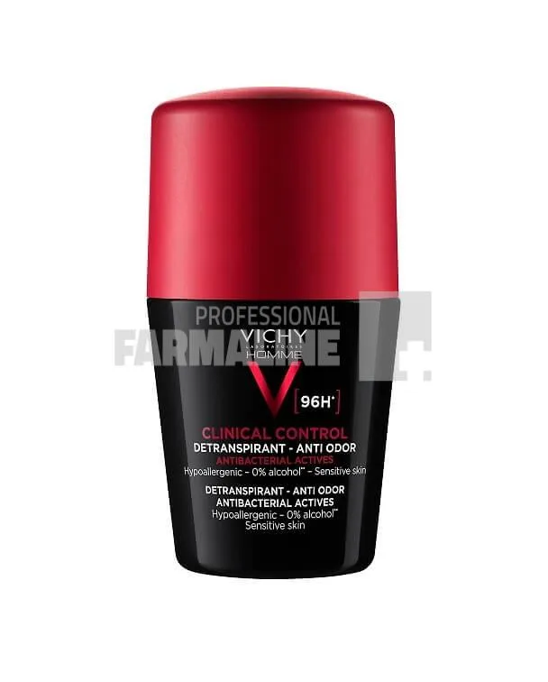 Vichy Homme Clinical Control Deodorant roll-on 96h 50 ml — preț și oferte