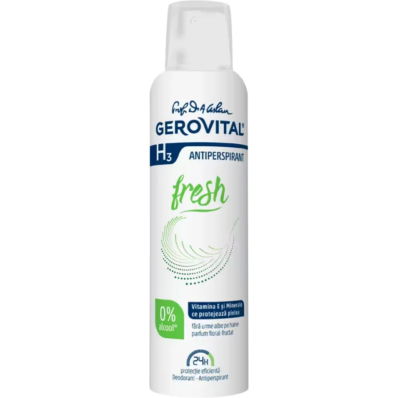 Deodorant Antiperspirant Fresh, 150ml, Gerovital — preț și oferte
