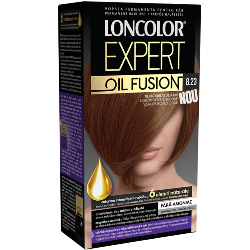 Vopsea de par permanenta Expert Oil Fusion Nr 8.23, 115ml, Loncolor — preț și oferte