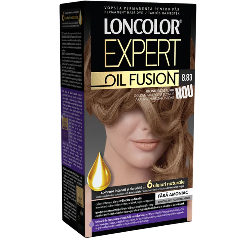 Vopsea de par permanenta Expert Oil Fusion Nr 8.83, 115ml, Loncolor — preț și oferte