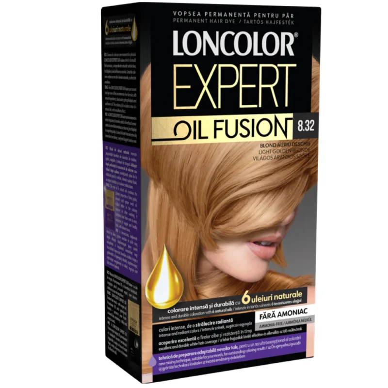 Vopsea de par permanenta Expert Oil Fusion Nr 8.32, 115ml, Loncolor — preț și oferte