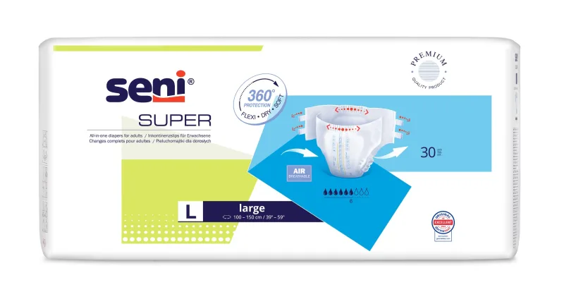 Scutece Super pentru adulti L, 30 bucati, Seni — preț și oferte