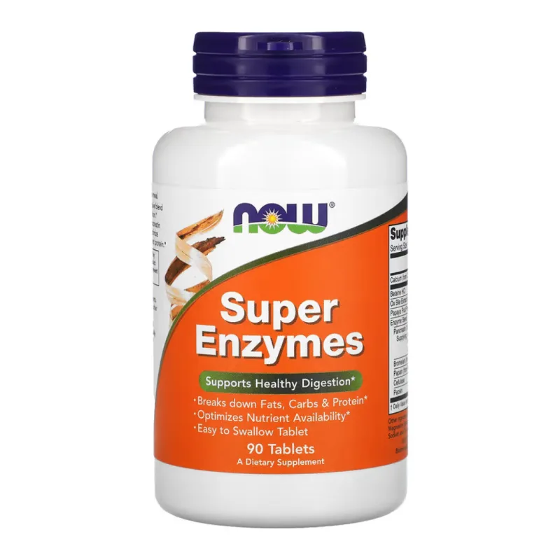 Super Enzime, 90 tablete, Now Foods — preț și oferte