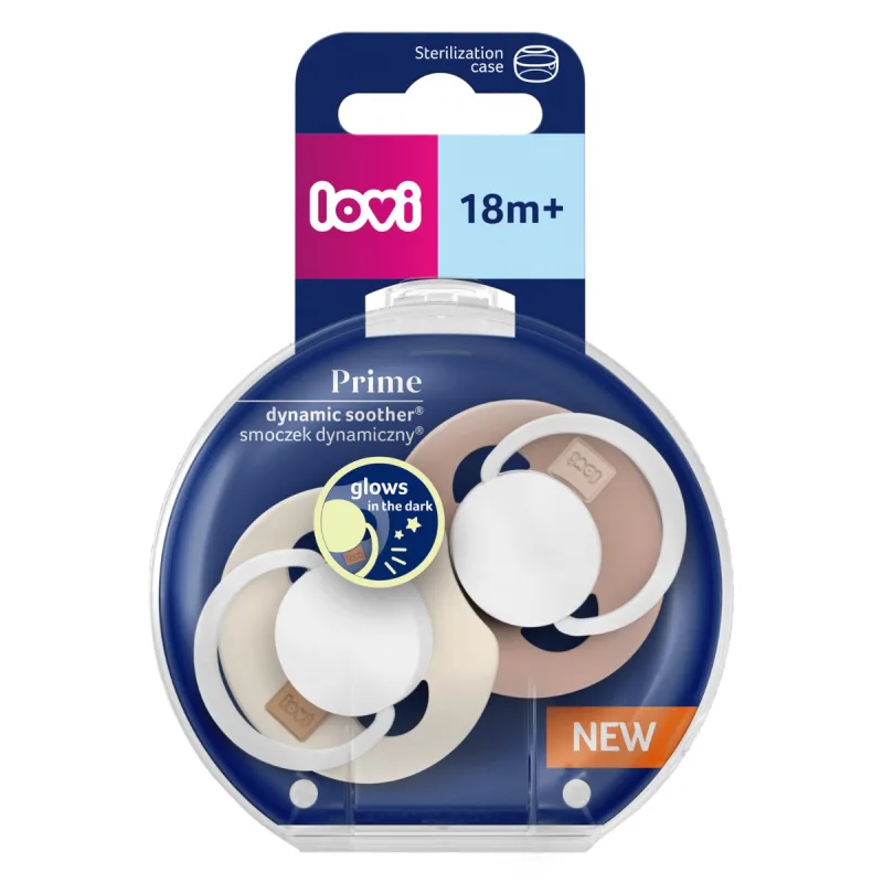 Set suzete din silicon pentru +18 luni Dynamic Prime Ivory/Blush 34/438, 2 bucati, LOVI — preț și oferte