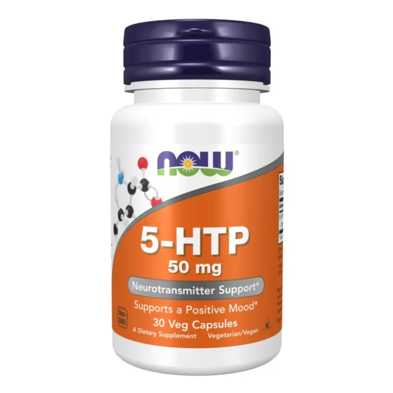5-HTP, 50 mg, 30 capsule vegetale, Now Foods — preț și oferte