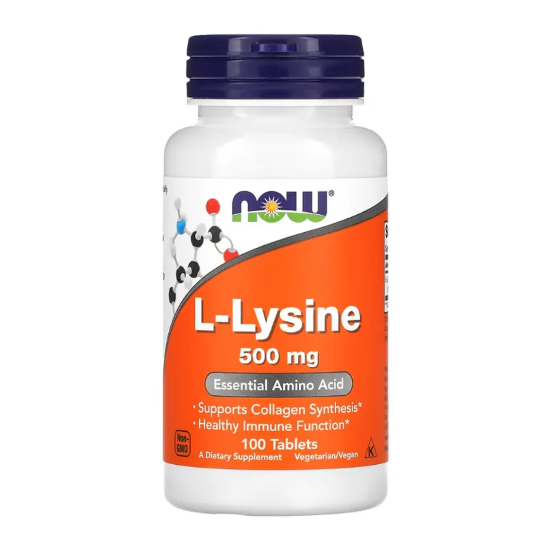 L-Lysine, 500 mg, 100 tablete, Now Foods — preț și oferte