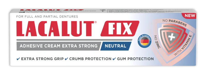 Crema adeziva pentru proteza dentara Neutral Fix, 40g, Lacalut — preț și oferte