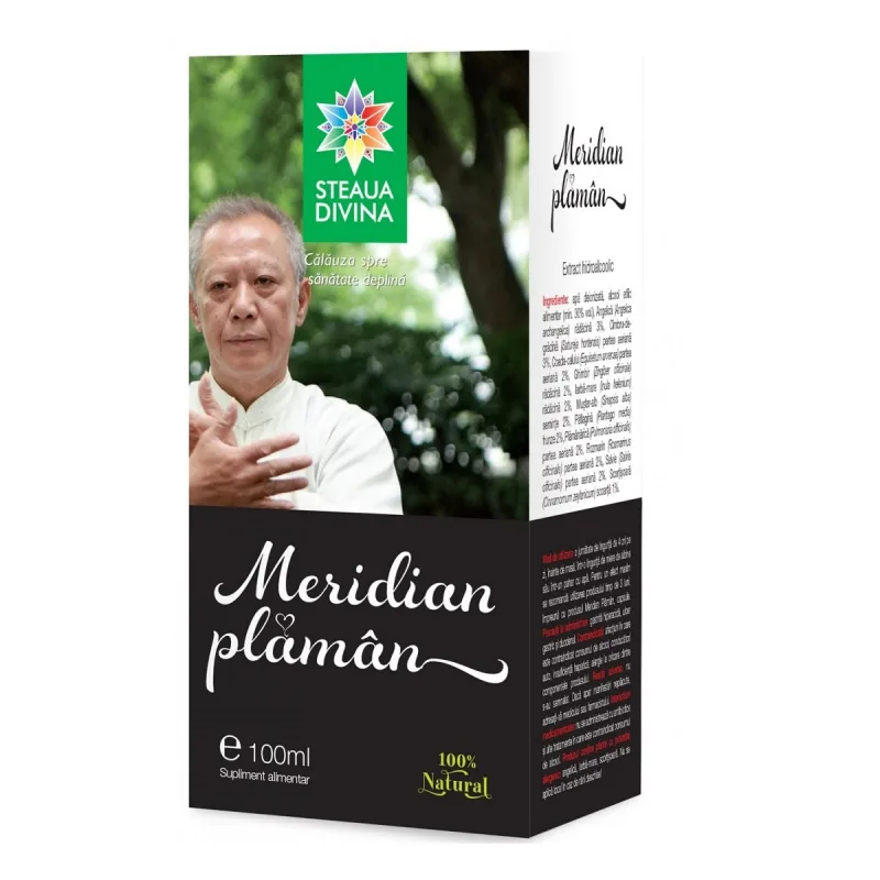 Tinctura pentru plamani Meridian, 100ml, Steaua Divina — preț și oferte