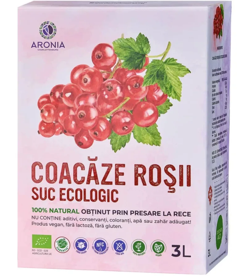 Suc de Coacăze Roșii Eco, 3 L, Aronia Charlottenburg — preț și oferte