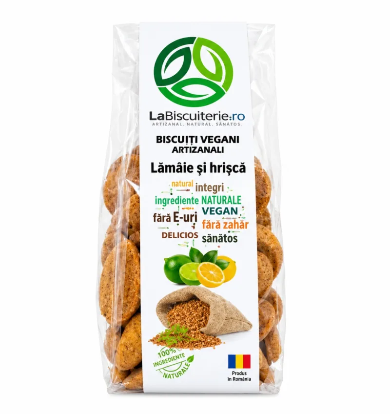 Biscuiți Vegani cu Lămâie și Hrișcă, 120 g, LaBiscuiterie — preț și oferte
