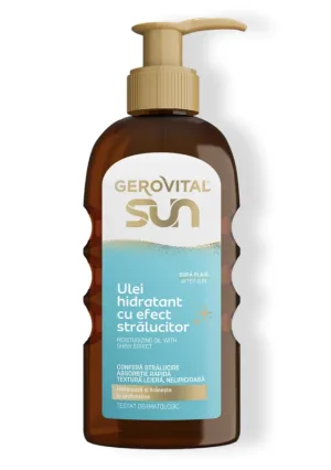 Gerovital Sun Ulei Hidratant cu Efect Strălucitor pentru Corp, 150 ml