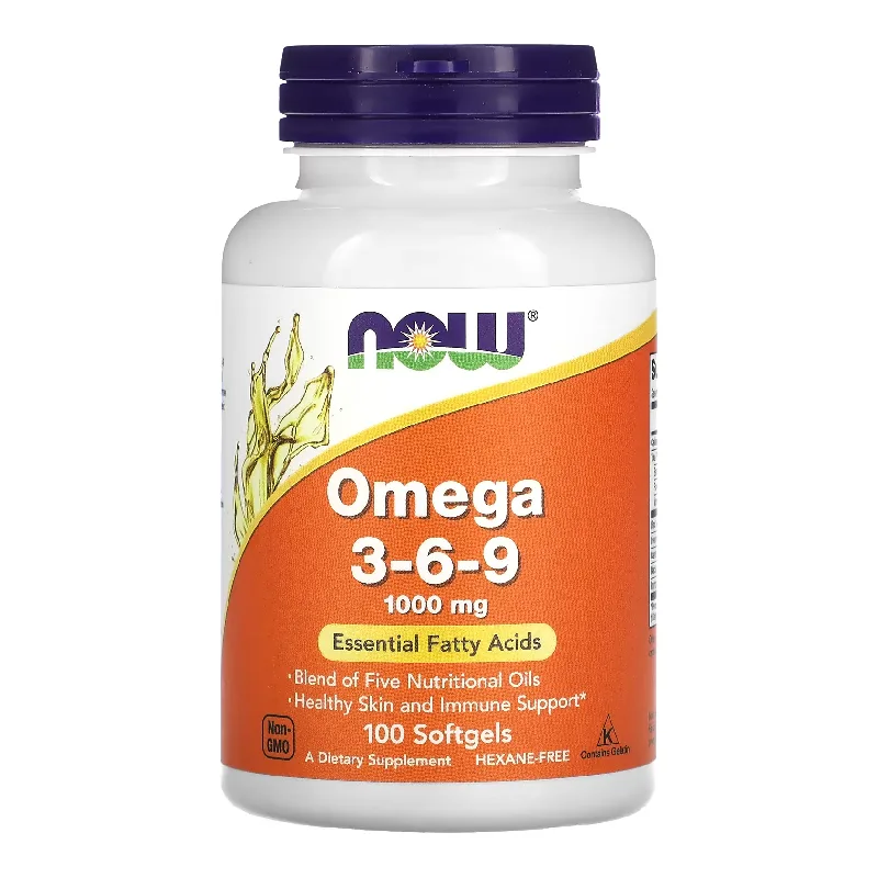 Omega 3-6-9, 1000 mg, 100 gelule moi, Now Foods — preț și oferte