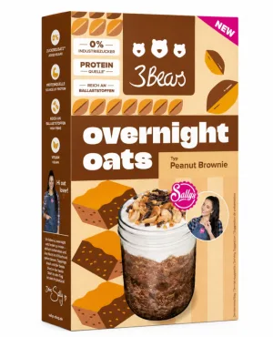 Porridge Overnight Oats cu Arahide și Cacao, 400 g, 3Bears