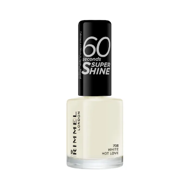 Lac de unghii 60 Seconds Super Shine 703 White Hot Love, 8ml, Rimmel London — preț și oferte