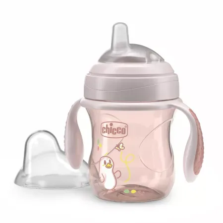 Canuta de tranzitie Roz 4 luni+, 200ml, Chicco — preț și oferte