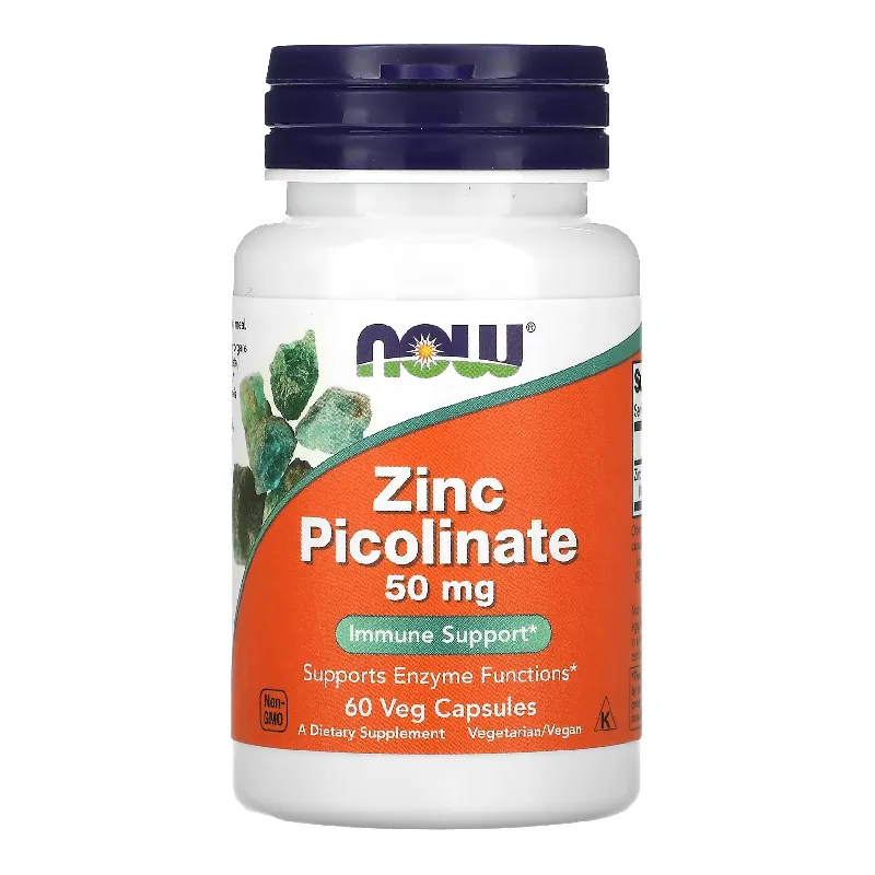 Zinc Picolinat, 50 mg, 60 capsule vegetale, Now Foods — preț și oferte