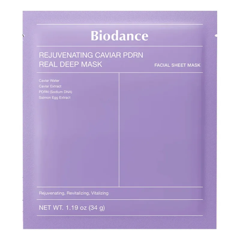 Masca cu extract de caviar Rejuvenating Caviar PDRN Real Deep Mask, 34g, Biodance — preț și oferte
