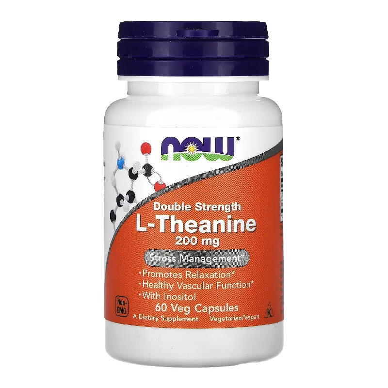 L-Teanina Forte Cu Inozitol, 200 mg, 60 capsule vegetale, Now Foods — preț și oferte