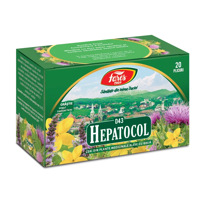 Ceai Hepatocol, 20 plicuri, Fares — preț și oferte
