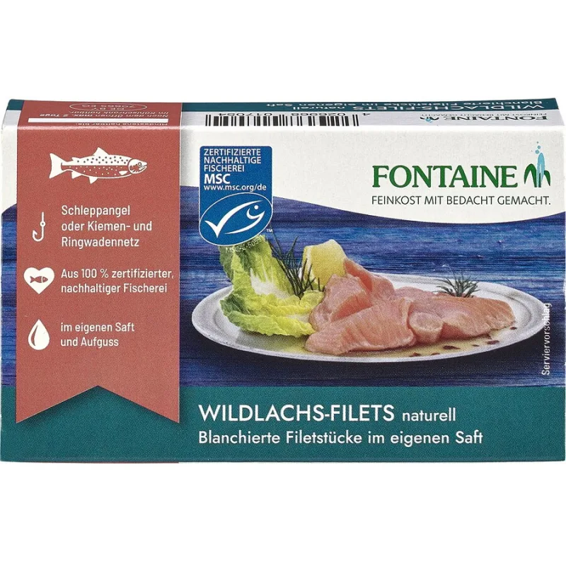 File de Somon Salbatic in Suc Propriu 125g Fontaine — preț și oferte
