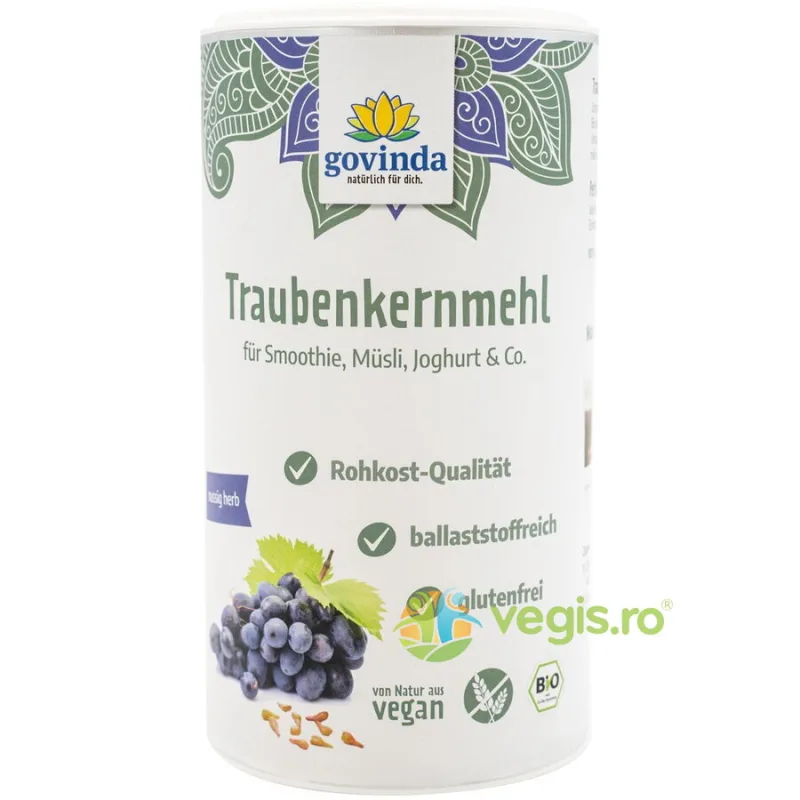 Faina din Seminte de Struguri fara Gluten Ecologica/Bio 200g GOVINDA — preț și oferte
