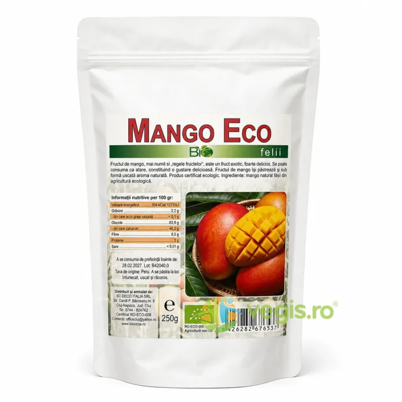 Mango Felii Deshidratate Ecologic/Bio 250g Deco Italia — preț și oferte
