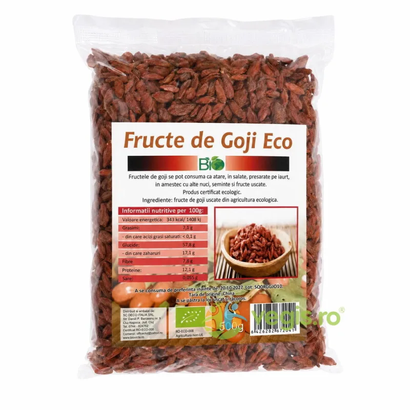 Fructe de Goji Ecologic/Bio 500g Deco Italia — preț și oferte