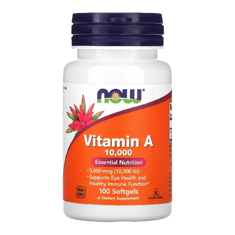 Vitamina A, 10,000 UI, 100 gelule moi, Now Foods — preț și oferte
