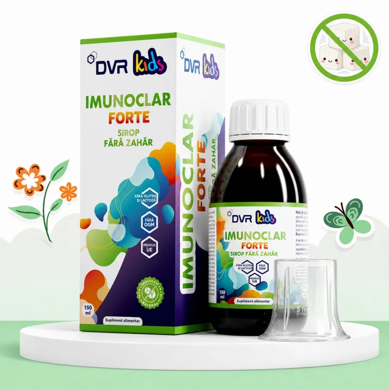 Sirop Imunoclar Forte Kids fără Zahăr, 150 ml, DVR Pharm — preț și oferte