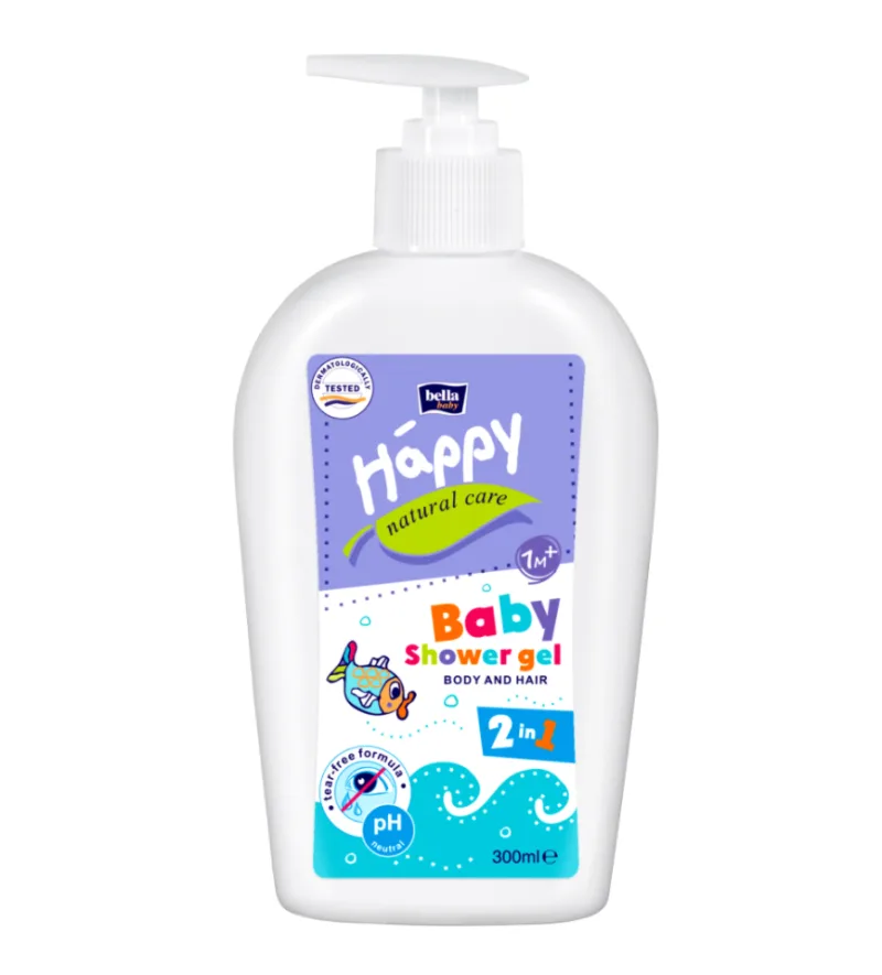 Gel de dus Happy Natural Care, 300ml, Bella Baby — preț și oferte