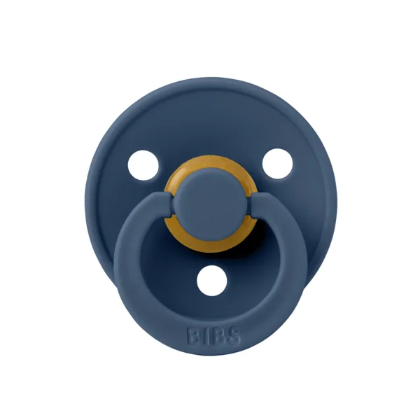 Suzeta din latex cu tetina rotunda 0 luni+ Colour Steel Blue, 1 bucata, Bibs — preț și oferte