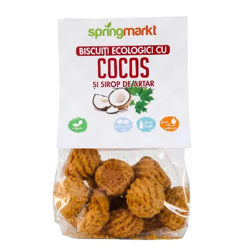 Biscuiti Eco cu cocos si sirop de artar, 100g, Springmarkt — preț și oferte